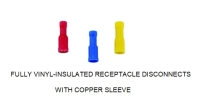FULLY VINYL-Insulated Receptacle Disconnects with Copper Sleeve