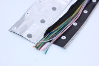 Magnetic wave shielding PVC snap-end cable ties