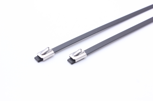 Stainless steel plastic covered cable ties