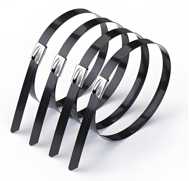 Stainless steel coated cable ties