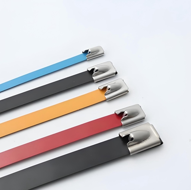 Stainless steel coated cable ties