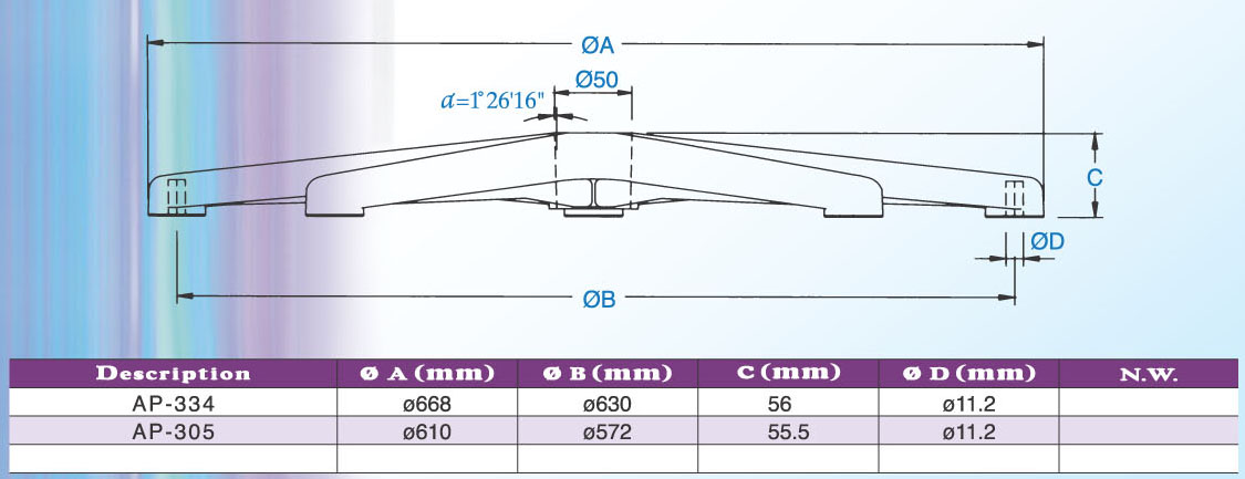 Aluminum Chair Bases-5 Legs