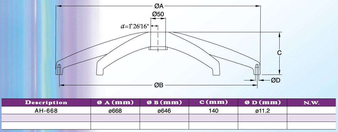 Aluminum Chair Bases-5 Legs