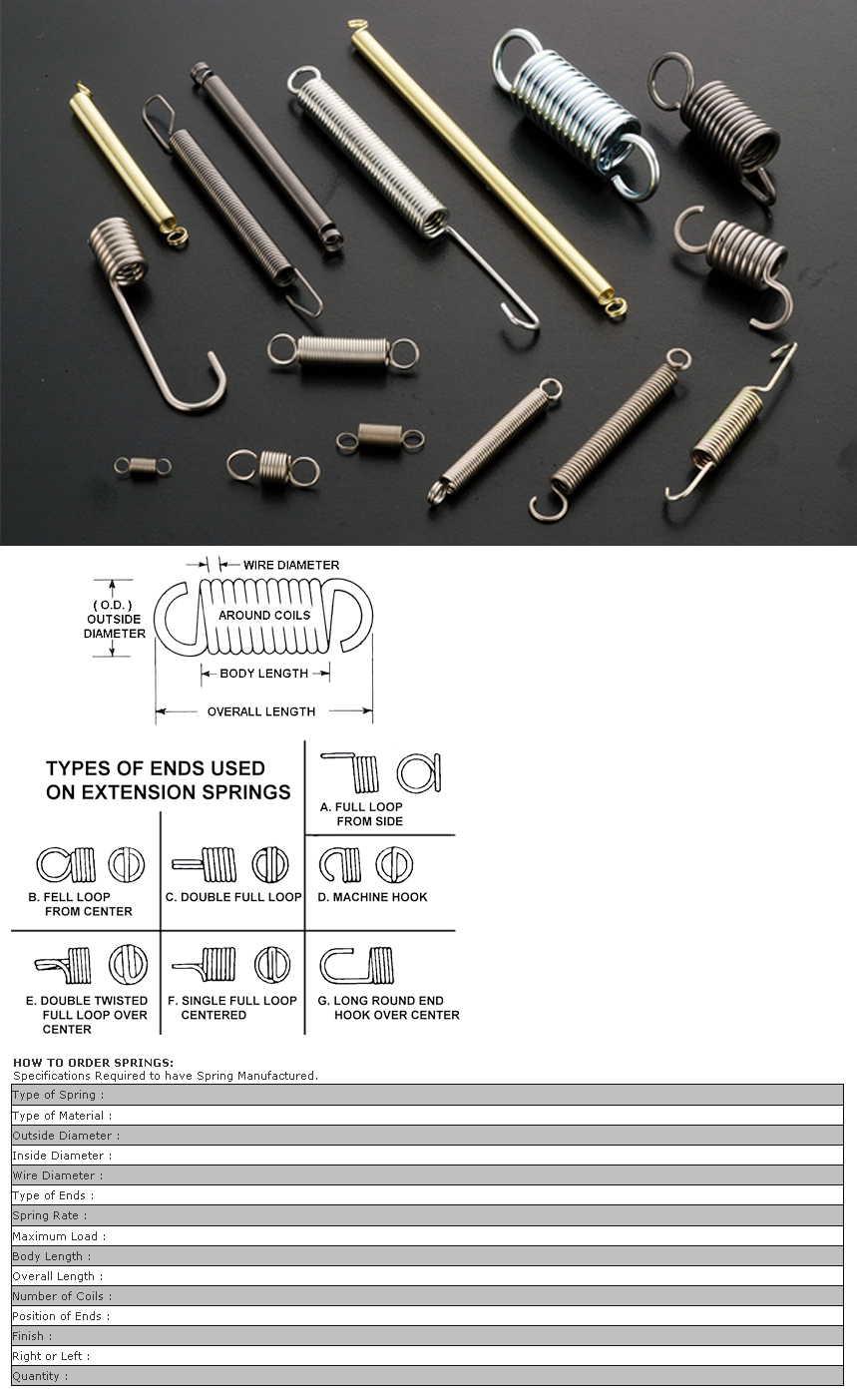 Extension Spring / Drawspring (see the detils) Extension Spring / Drawspring (see the detils)
