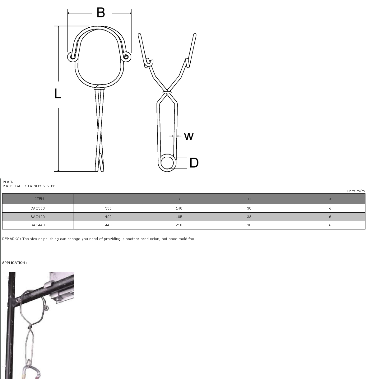 Spring-Loaded Wire Form Anchorage Connector / Wire Clasp / Wire Hook