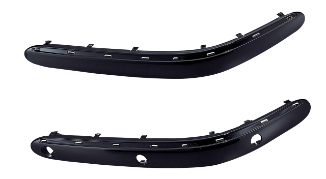 F.BUMPER STRIP W/HOLE RH W220(S320) 98-00