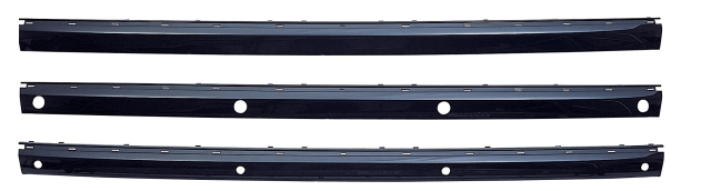 R.BUMPER STRIP CENTER W/HOLE ABS+PC PRM GRAY W220 98-02