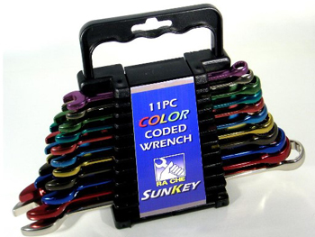 11pc Color Coded Wrench Set
