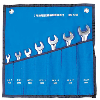 7pc Double Open End Wrench Set