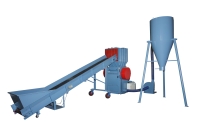 CONVEYOR+CRUSHER+BLOWER & CYCLONE CONVEYOR+CRUSHER+BLOWER & CYCLONE
