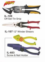 IL-109 Off Set Tin Snip/ IL-107 10”12” Winder Shears & IL-603 Screw & Nail Holder