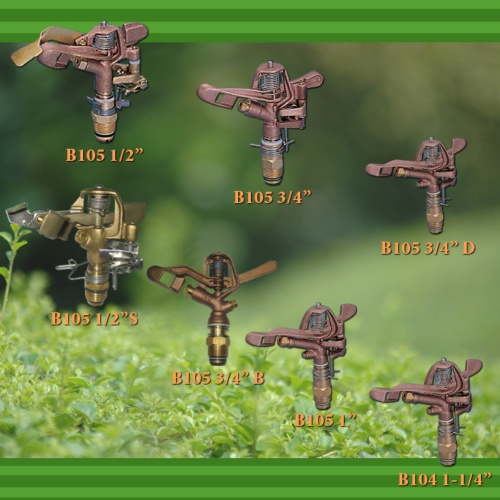 Brass full/part circle impact sprinklers Brass full/part circle impact sprinklers