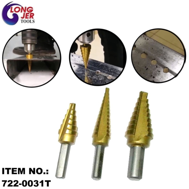 3PCS TITIAN STEP DRILL BIT SET & 4PCS TITIAN STEP DRILL BIT SET 3PCS TITIAN STEP DRILL BIT SET & 4PCS TITIAN STEP DRILL BIT SET