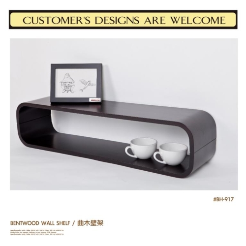 BENTWOOD WALL SHELF