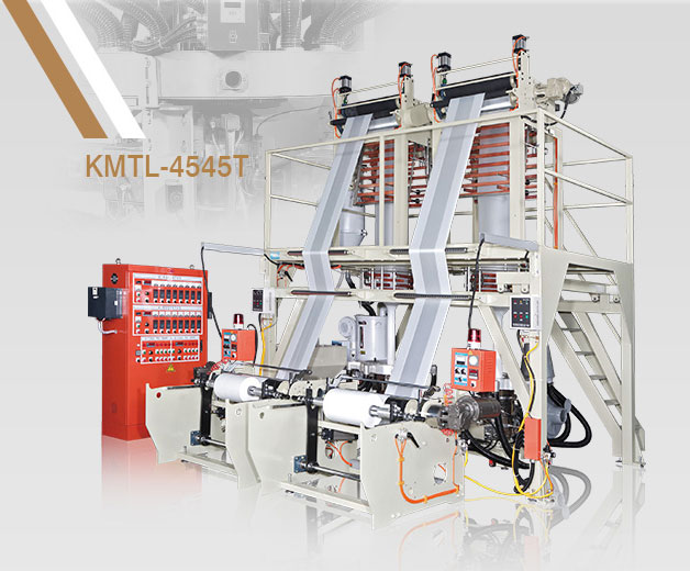 TWIN HEAD(A/B/A LAYER) HDPE / LDPE / LLDPE PLASTIC INFLATION MACHINE TWIN HEAD(A/B/A LAYER) HDPE / LDPE / LLDPE PLASTIC INFLATION MACHINE