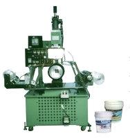 Cone/segment hot-stamping & full-color fixed-spot transfer-printing machine w/photoelectric cell