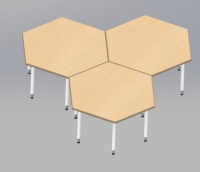 六角形学生书桌