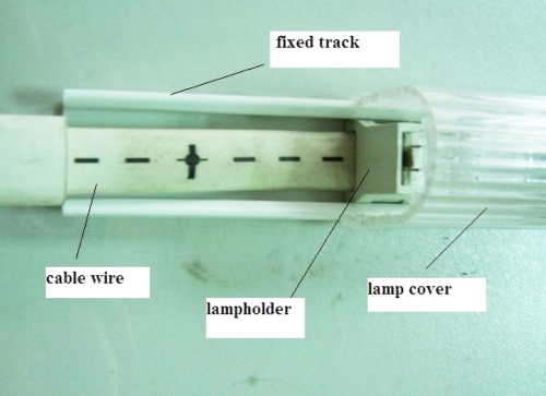 Fixed track with lamp cover Fixed track with lamp cover