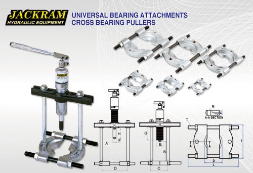Universal Bearing Attachments Cross Bearing Pullers