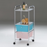 2-layer ferrous-shelving storage cart with PP drawers 2-layer ferrous-shelving storage cart with PP drawers