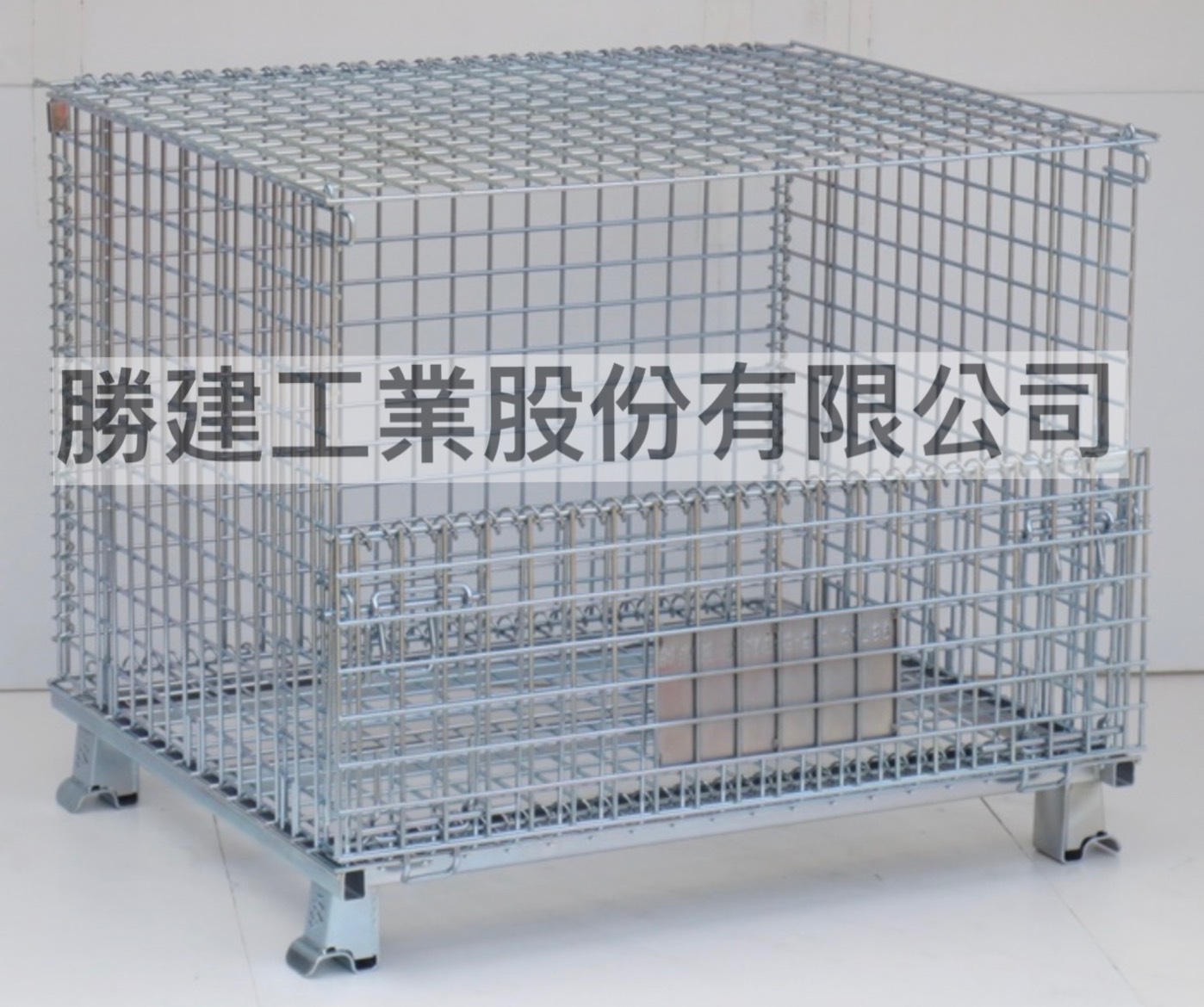 Foldable Wire Container with Top Cover