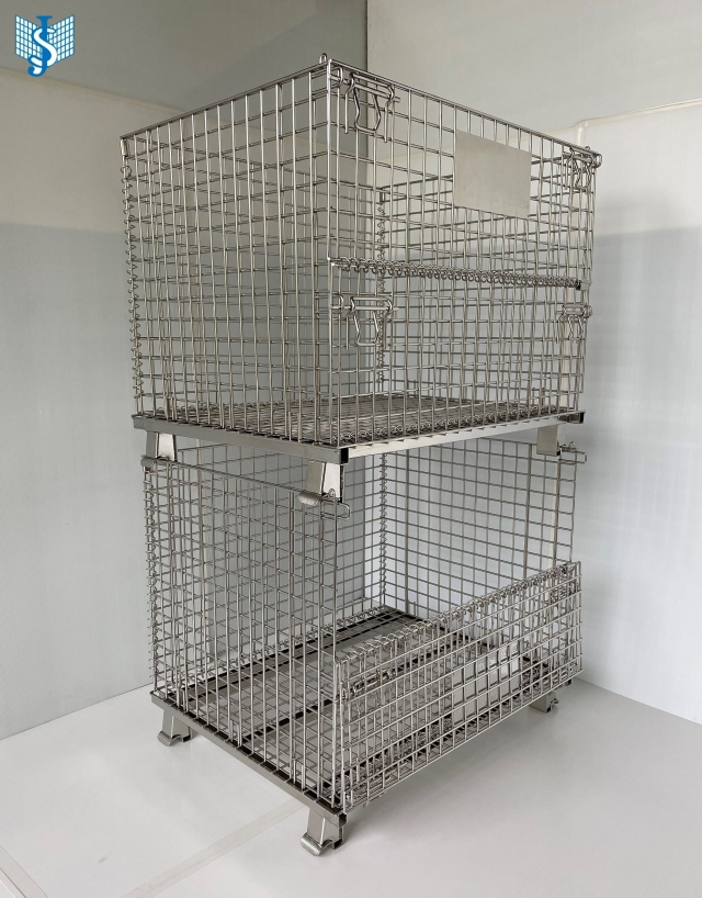 Stainless Steel Foldable Wire Mesh Container A-7