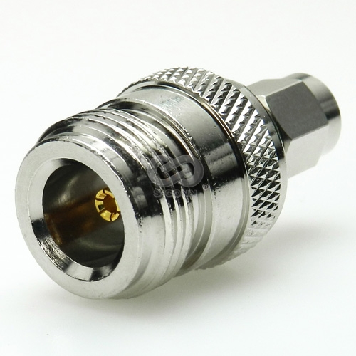 RF Coaxial Connector, Adapter: SMA Plug to N Jack (up to 10GHz) RF Coaxial Connector, Adapter: SMA Plug to N Jack (up to 10GHz)