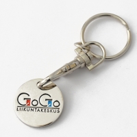 H-920 Keyholder in Silver Finishing With Coin (Logo Soft Enameling)