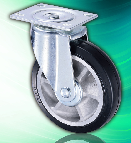 8 inch Aluminum Rim Rubber Heavy Duty Swivel Caster Wheels 8 inch Aluminum Rim Rubber Heavy Duty Swivel Caster Wheels
