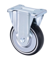 Fixed Medical 6 inch Rubber Heavy Duty Caster Wheel Fixed Medical 6 inch Rubber Heavy Duty Caster Wheel