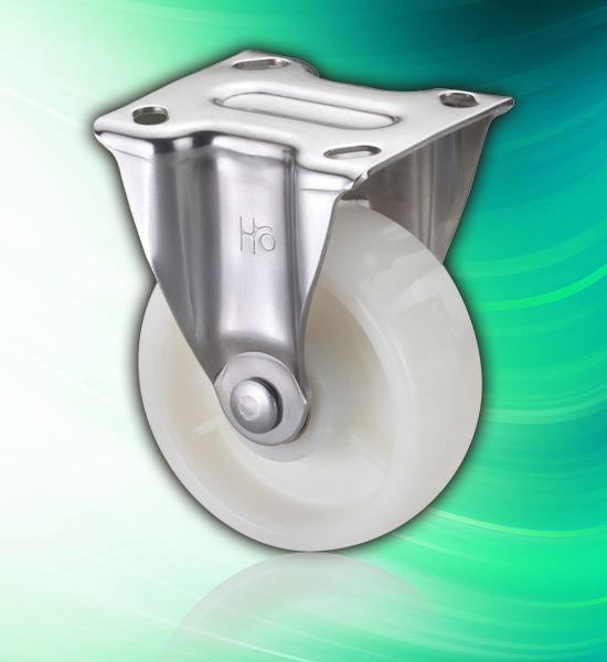 5吋尼龍固定白鐵輪(5x2