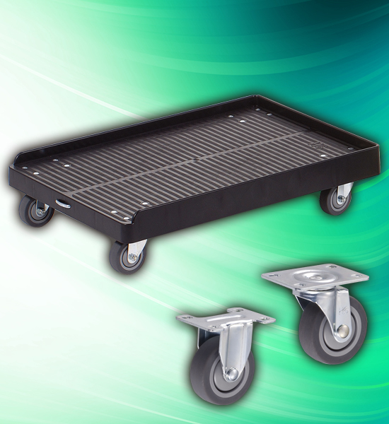 250kg High Impact Plastic Moving Wheel Dolly with 4 Casters