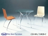 餐桌椅、餐椅、餐桌、玻璃桌、钢管家具、餐厅家具 