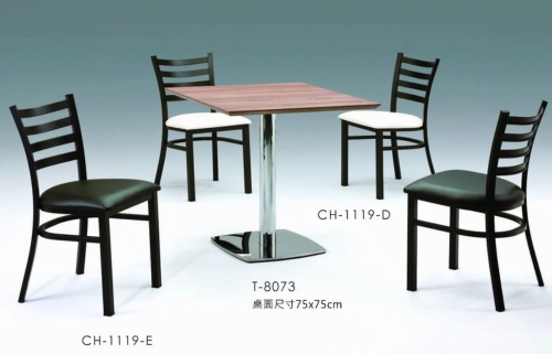 四條背餐椅、梯形造型餐椅、黑腳餐椅、時尚咖啡餐椅