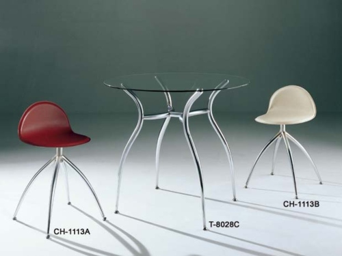 Dining table, Dining chair, Glass table, Tube furniture, Dining furniture Dining table, Dining chair, Glass table, Tube furniture, Dining furniture