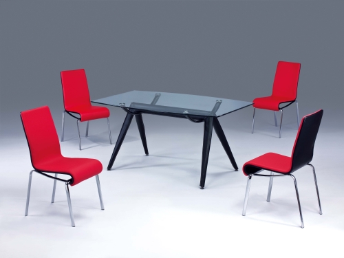 餐桌椅、餐椅、餐桌、玻璃桌、鋼管家具、餐廳家具