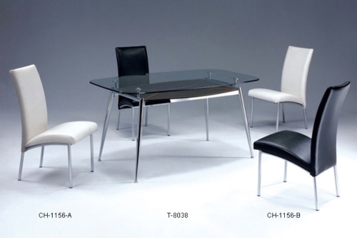 Dining table, Dining chair, Glass table, Tube furniture, Dining furniture