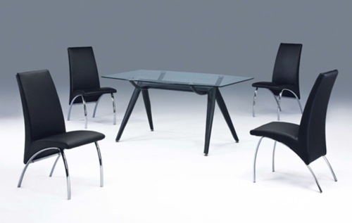 Dining table, Dining chair, Glass table, Tube furniture, Dining furniture