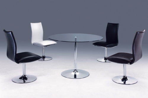 Dining table, Dining chair, Glass table, Tube furniture, Dining furniture