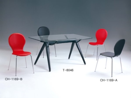 Dining table, Dining chair, Glass table, Tube furniture, Dining furniture