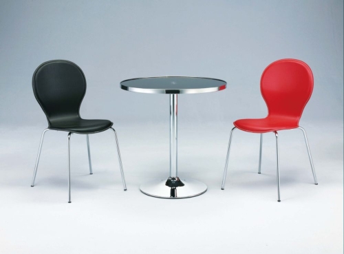 餐桌椅、餐椅、餐桌、玻璃桌、鋼管家具、餐廳家具、硬皮皮革餐椅