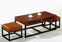 Coffee Table With 2 Stools