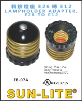 LAMPHOLDER ADAPTER, E26 TO E12