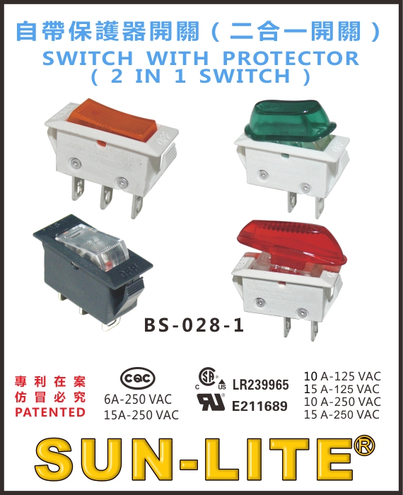 SWITCH WITH PROTECTOR ( 2 IN 1 SWITCH )