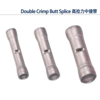 Double Crimp Butt Splice - Non-Insulated Double Crimp Butt Connector, Seamless Double Crimp Terminal Double Crimp Butt Splice - Non-Insulated Double Crimp Butt Connector, Seamless Double Crimp Terminal