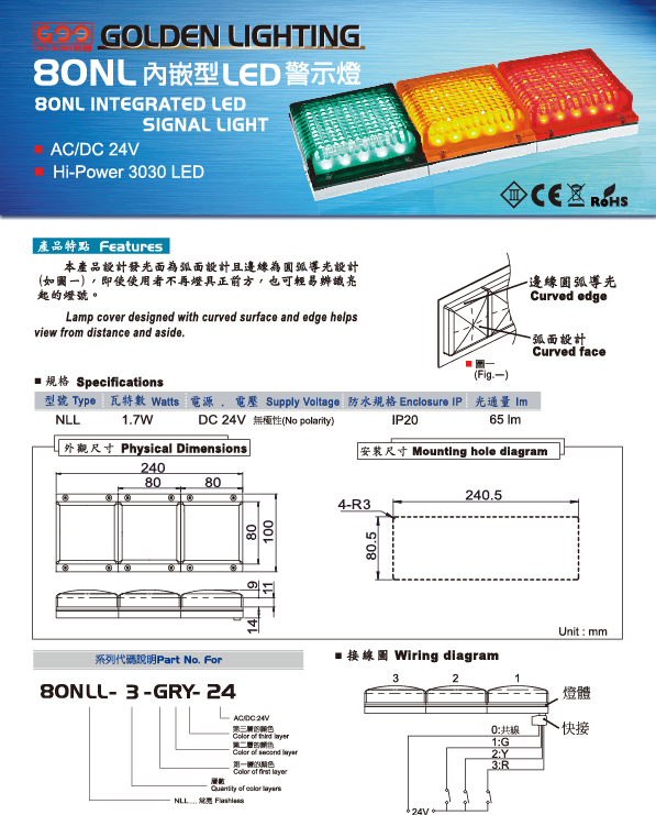 NL INTEGRATED LED SIGNAL LIGHT NL INTEGRATED LED SIGNAL LIGHT