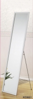 Aluminum-framed Dressing Mirror w/Shoe Rack