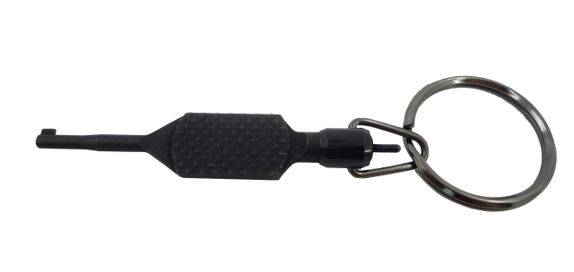 Flat Knurl Handcuff Key with Key Ring Flat Knurl Handcuff Key with Key Ring