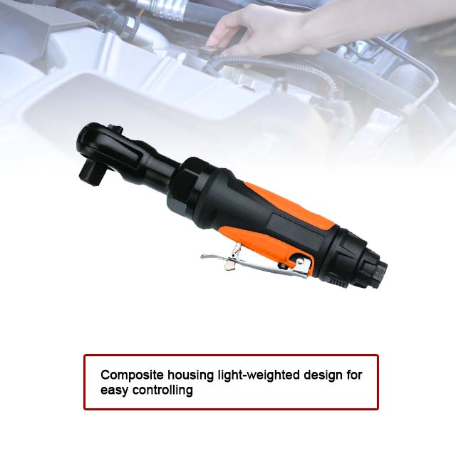 Swivel Air Exhaust Pneumatic Ratchet Wrench