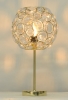 Polished brass and Clear bead Table lamp
